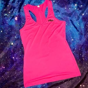 FILA neon pink tank top